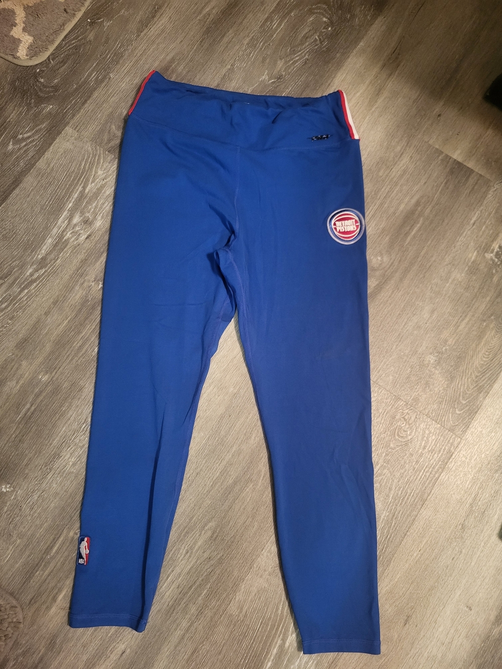Women's Blue Detroit Pistons Athletic Leggings
